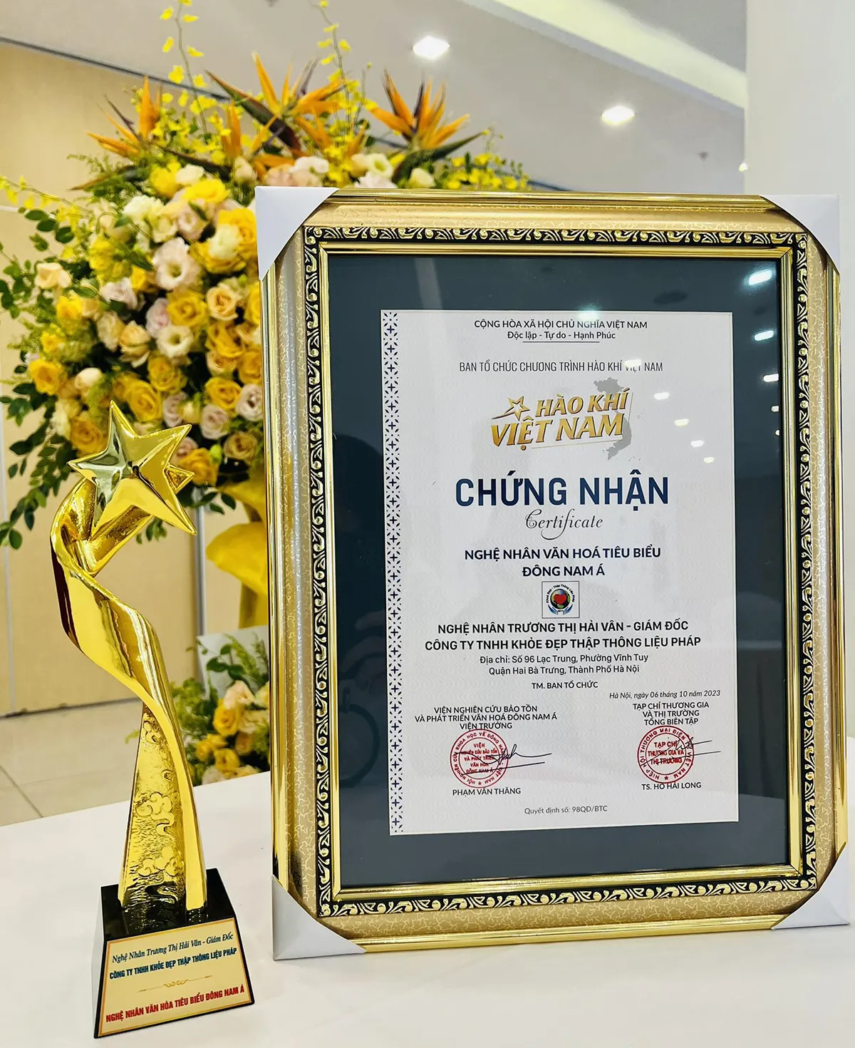 chứng nhận nghệ nhân văn hóa